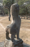 Angkor Wat lion statue