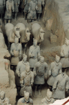 Reconstructed Statues Warriors Horses