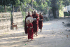Local Monks Walking Village